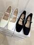 Women Stylish Rhinestone Decor Buckle Strap Block Mary Jane Heel
